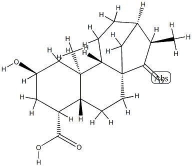 (4α)-2β-Hydroxy-15-oxo-19-norkauran-18-oic acid 구조식 이미지