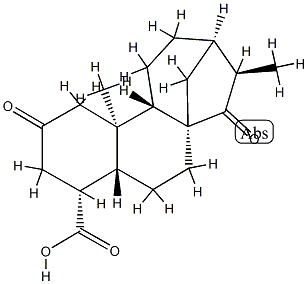 (4α)-2,15-디옥소-19-노르카우란-18-오산 구조식 이미지