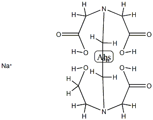 sodium [N-[2-[bis(carboxymethyl)amino]ethyl]-N-(2-hydroxyethyl)glycinato(4-)]ferrate(1-) 구조식 이미지