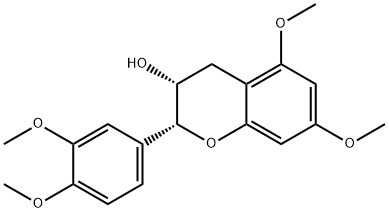 (2R)-2α-(3,4-Dimethoxyphenyl)-5,7-dimethoxychroman-3α-ol 구조식 이미지