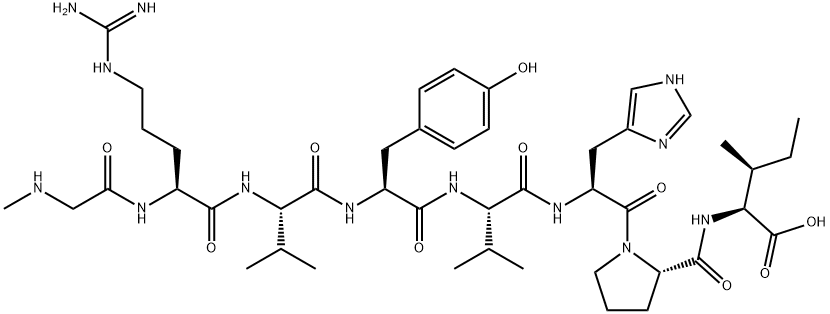 angiotensin II, Sar(1)-Val(5)-Ile(8)- Structure