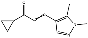 2-Propen-1-one,1-cyclopropyl-3-(1,5-dimethyl-1H-pyrazol-4-yl)-(9CI) 구조식 이미지