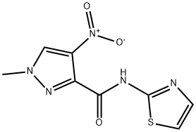 1H-Pyrazole-3-carboxamide,1-methyl-4-nitro-N-2-thiazolyl-(9CI) Structure