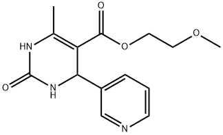 5-Pyrimidinecarboxylicacid,1,2,3,4-tetrahydro-6-methyl-2-oxo-4-(3-pyridinyl)-,2-methoxyethylester(9CI) Structure