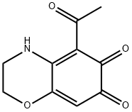 2H-1,4-Benzoxazine-6,7-dione,5-acetyl-3,4-dihydro-(9CI) Structure