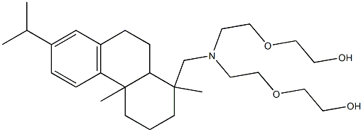 Polyethylene oxide, dehydroabietylamine polymer Structure