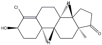 4-클로로-4-안드로스틴-3α-올-17-온 구조식 이미지