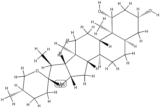 (25S)-5β-스피로스탄-1β,3β-디올 구조식 이미지