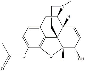 O(3)-monoacetylmorphine Structure