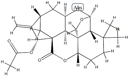 (10bS)-1,2,3,3aβ,6,7,8,9,10,10aα,13,13aβ-Dodecahydro-6α-acetoxy-1,1-dimethyl-7-methylene-5H-10β,13β-epoxy-5aβ,8β-methanocyclohepta[c]furo[3,4-e][1]benzopyran-5-one Structure