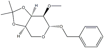 Benzyl 2-O-methyl-3-O,4-O-isopropylidene-β-D-ribopyranoside Structure