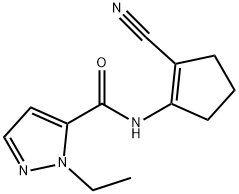 1H-Pyrazole-5-carboxamide,N-(2-cyano-1-cyclopenten-1-yl)-1-ethyl-(9CI) 구조식 이미지