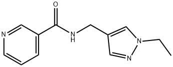 3-Pyridinecarboxamide,N-[(1-ethyl-1H-pyrazol-4-yl)methyl]-(9CI) Structure