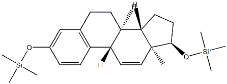 3,17α-비스[(트리메틸실릴)옥시]에스트라-1,3,5(10),11-테트렌 구조식 이미지