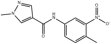 1H-Pyrazole-4-carboxamide,1-methyl-N-(4-methyl-3-nitrophenyl)-(9CI) 구조식 이미지