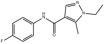 1H-Pyrazole-4-carboxamide,1-ethyl-N-(4-fluorophenyl)-5-methyl-(9CI) 구조식 이미지