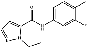 1H-Pyrazole-5-carboxamide,1-ethyl-N-(3-fluoro-4-methylphenyl)-(9CI) 구조식 이미지