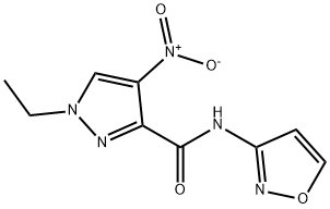 1H-Pyrazole-3-carboxamide,1-ethyl-N-3-isoxazolyl-4-nitro-(9CI) Structure