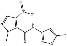 1H-Pyrazole-5-carboxamide,1-methyl-N-(5-methyl-3-isoxazolyl)-4-nitro-(9CI) Structure