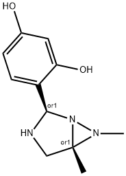 1,3-Benzenediol, 4-[(2R,5S)-5,6-dimethyl-1,3,6-triazabicyclo[3.1.0]hex-2-yl]-, rel- (9CI) Structure