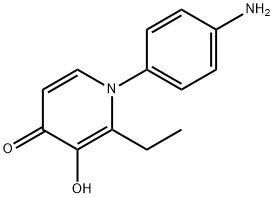 4(1H)-Pyridinone,1-(4-aminophenyl)-2-ethyl-3-hydroxy-(9CI) 구조식 이미지