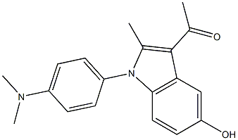 1-{1-[4-(dimethylamino)phenyl]-5-hydroxy-2-methyl-1H-indol-3-yl}ethanone 구조식 이미지