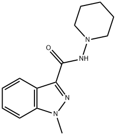 1H-Indazole-3-carboxamide,1-methyl-N-1-piperidinyl-(9CI) 구조식 이미지