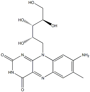 8-Amino-8-Demethylriboflavin Structure