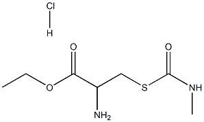L-Cysteine, ethyl ester, methylcarbamate (ester),monohydrochloride Structure