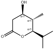 2H-Pyran-2-one,tetrahydro-4-hydroxy-5-methyl-6-(1-methylethyl)-,(4R,5S,6R)-rel-(9CI) Structure