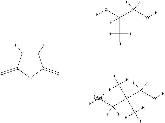 1,2-Propanediol,2,2-dimethyl-1,3-propanediol,2,5-furandione polymer 구조식 이미지