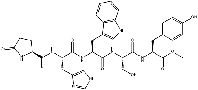 pyroglutamyl-histidyl-tryptophyl-seryl-tyrosyl methyl ester Structure