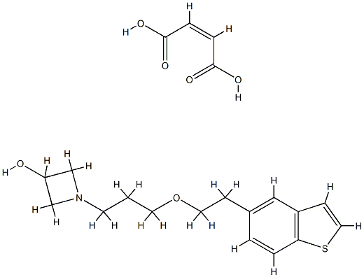 3-Azetidinol, 1-[3-(2-benzo[b]thien-5-ylethoxy)propyl]-, (2Z)-2-butenedioate (1:1) 구조식 이미지
