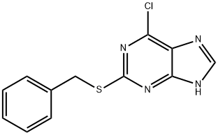 2-BENZYLTHIO-6-CHLOROPURINE (2BS6ClP) 구조식 이미지