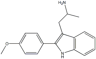 2-(p-메톡시페닐)-α-메틸-1H-인돌-3-에탄아민 구조식 이미지