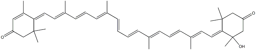 5'-하이드록시-4,5'-레트로-β,β-카로틴-3,3'-디온 구조식 이미지