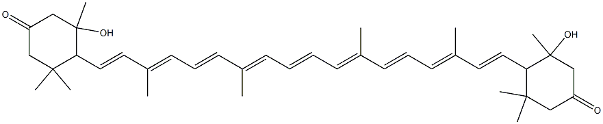 5,5',6,6'-Tetrahydro-5,5'-dihydroxy-β,β-carotene-3,3'-dione 구조식 이미지
