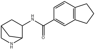 1H-Indene-5-carboxamide,N-2-azabicyclo[2.2.1]hept-6-yl-2,3-dihydro-(9CI) Structure