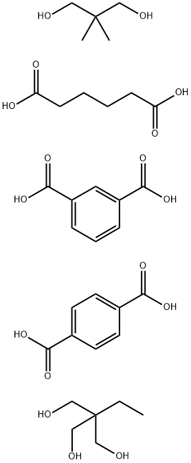 1,3-Benzenedicarboxylic acid, polymer with 1,4-benzenedicarboxylic acid, 2,2-dimethyl-1,3-propanediol, 2-ethyl-2-(hydroxymethyl)-1,3-propanediol and hexanedioic acid Structure