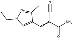 2-Propenamide,2-cyano-3-(1-ethyl-3-methyl-1H-pyrazol-4-yl)-(9CI) Structure