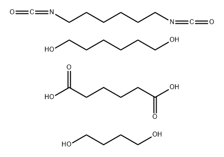 Hexanedioic acid, polymer with 1,4-butanediol, 1,6-diisocyanatohexane and 1,6-hexanediol Structure