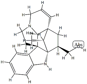 (3β,5α,12β,19α,20R)-6,7-Didehydro-2α,20-cycloaspidospermidine-3-methanol 구조식 이미지