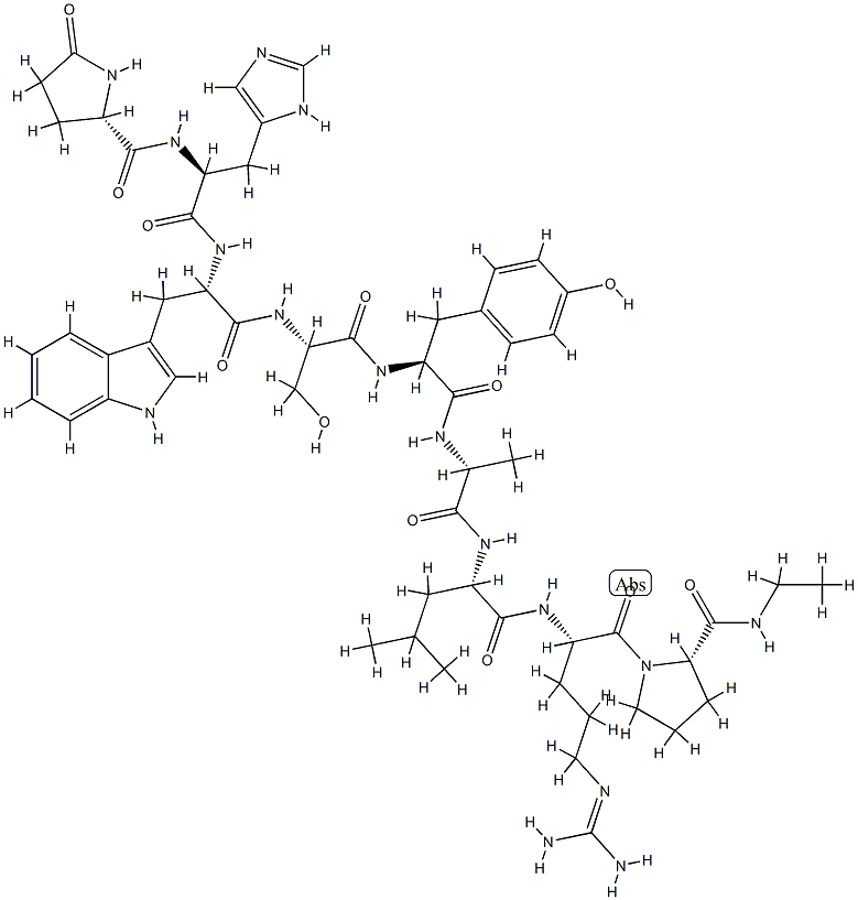 [des-gly10, d-ala6]-lh-rh ethylamide acetate hydrate Structure