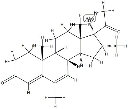17-Hydroxy-6,16α-dimethylpregna-4,6-diene-3,20-dione Structure