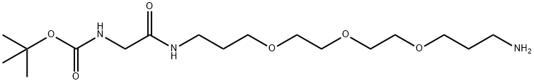 Boc-Gly-amido-(CH2)3-PEG3-(CH2)3-amine Structure