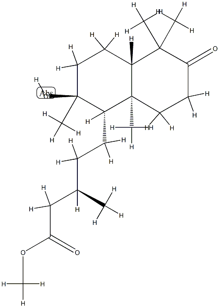 (1S,4aβ,βR)-Decahydro-2β-hydroxy-β,2,5,5,8aα-pentamethyl-6-oxo-1α-naphthalenepentanoic acid methyl ester Structure