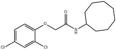 N-cyclooctyl-2-(2,4-dichlorophenoxy)acetamide 구조식 이미지