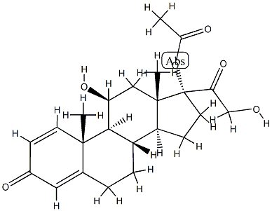 Prednisolone 17-Acetate 구조식 이미지