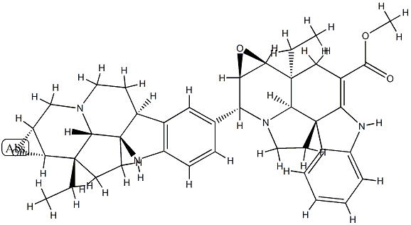 (5α,12β,19α)-2,3-Didehydro-8α-[(2β,5α,12β,19α)-1-demethyl-6β,7β-epoxyvallesamidin-15-yl]-6β,7β-epoxyaspidospermidine-3-carboxylic acid methyl ester Structure