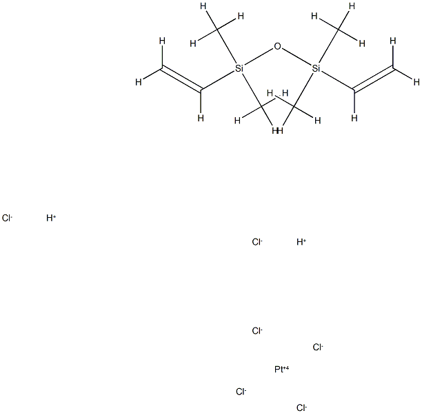 dihydrogen hexachloroplatinate, compound with 1,1,3,3-tetramethyl-1,3-divinyldisiloxane 구조식 이미지